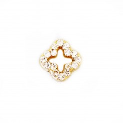 Sparkle Four Leaf Clover - Gold Tone